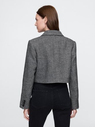 Cropped Herringbone Jacka