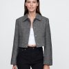 Cropped Herringbone Jacka
