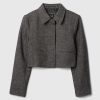 Cropped Herringbone Jacka