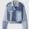Cropped Patchwork Icon jeansjacka