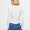 Cropped Pointelle Cardigan