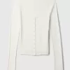 Cropped Pointelle Cardigan