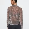Cropped Velvet Shirt