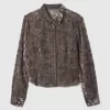Cropped Velvet Shirt