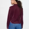 Cropped Velvet Shirt