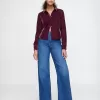 Cropped Velvet Shirt