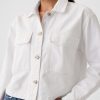 Cropped jeansskjorta jacka
