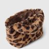 Crossbodyväska i fuskpäls i leopard för barn