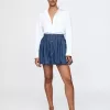 Denim Bubble Mini Kjol