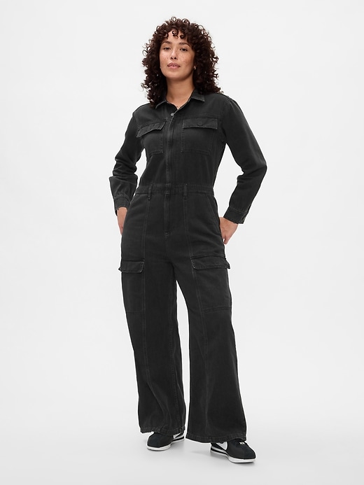 Denim Cargo Jumpsuit Denim Cargo Jumpsuit