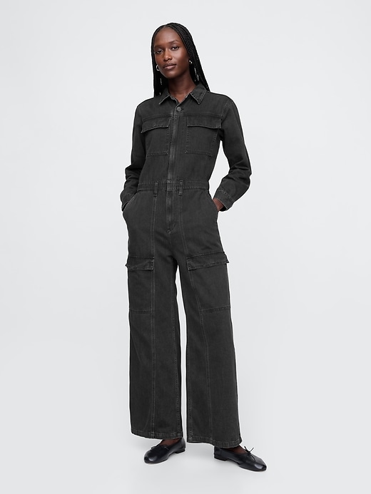 Denim Cargo Jumpsuit Denim Cargo Jumpsuit