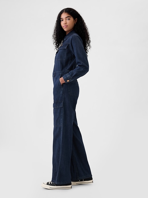 Denim Cargo Jumpsuit Denim Cargo Jumpsuit