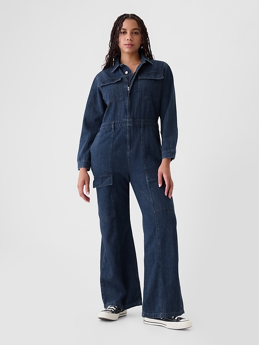 Denim Cargo Jumpsuit Denim Cargo Jumpsuit