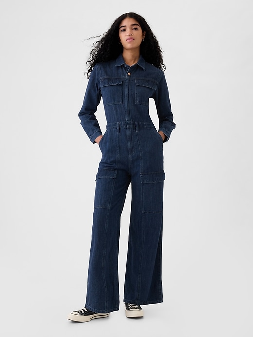 Denim Cargo Jumpsuit Denim Cargo Jumpsuit