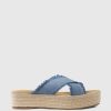 Denim Espadrille Platform Sandaler