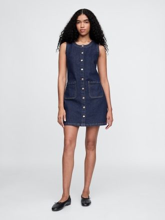 Denim Mini Shift Klänning