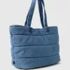 Denim Puffer Tote