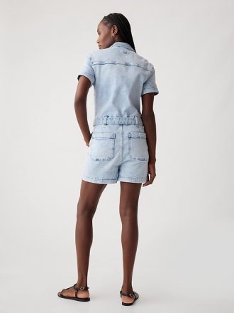 Denim Romper med bälte