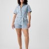 Denim Romper med bälte Denim Romper med bälte