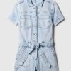 Denim Romper med bälte Denim Romper med bälte