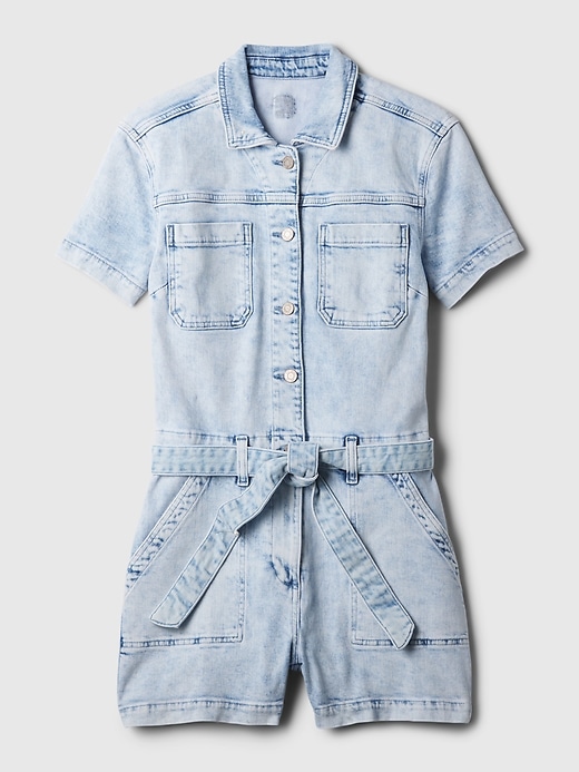 Denim Romper med bälte Denim Romper med bälte