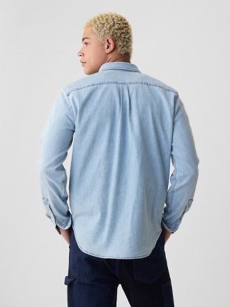 Denim fickskjorta