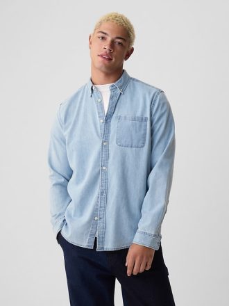 Denim fickskjorta