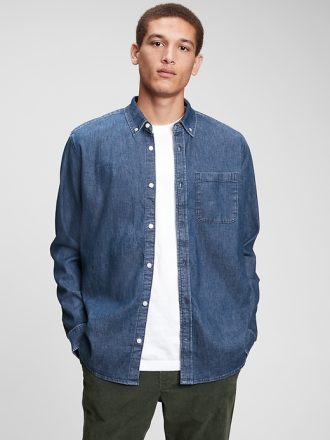 Denim fickskjorta