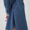 Denim miniskjortklänning med bälte Denim miniskjortklänning med bälte