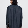 Denim stor skjorta