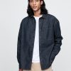Denim stor skjorta