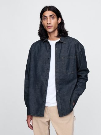 Denim stor skjorta
