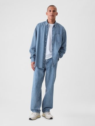 Denim stor skjorta