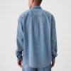 Denim stor skjorta