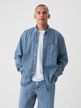 Denim stor skjorta