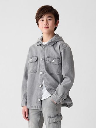 Denimjacka med huva för barn