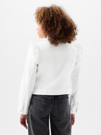 Denimjacka med volang för barn