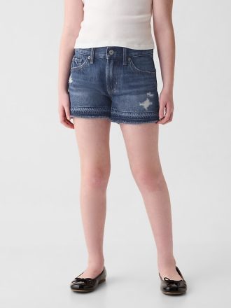 Denimshorts för barn med låg höjd