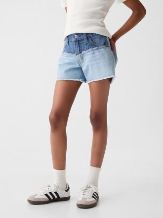 Denimshorts för barn med låg höjd