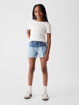 Denimshorts för barn med låg höjd