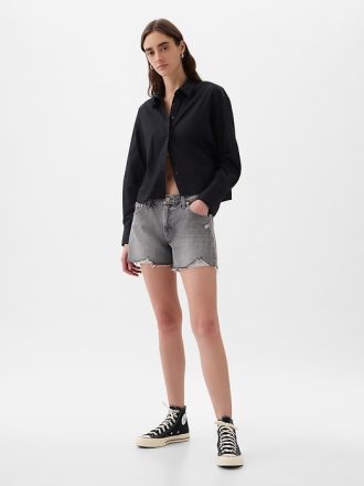 Denimshorts med låga steg