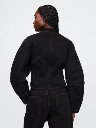 Denimskjorta med tunna ärmar