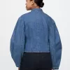 Denimskjorta med tunna ärmar