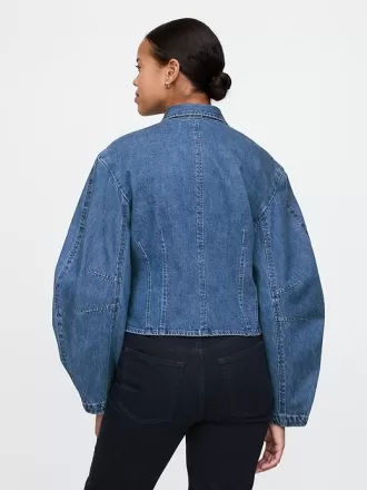 Denimskjorta med tunna ärmar