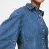 Denimskjorta med tunna ärmar