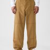 Dubbelknä Canvas Utility Baggy Jeans