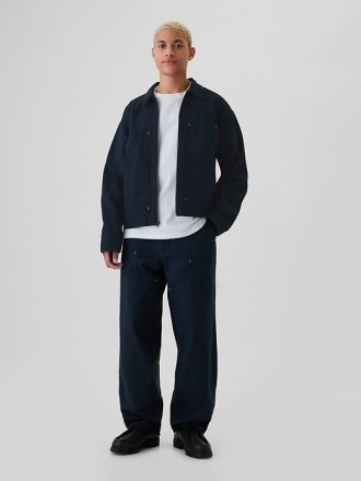 Dubbelknä Canvas Utility Baggy Jeans