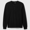 Dubbelstickad Henley T-shirt