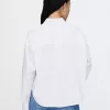 Ekologisk bomull Poplin Cropped Big Shirt