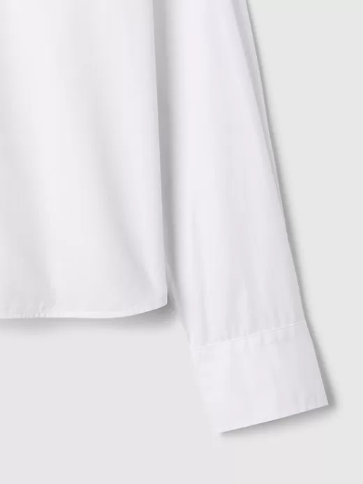 Ekologisk bomull Poplin Cropped Big Shirt Ekologisk bomull Poplin Cropped Big Shirt